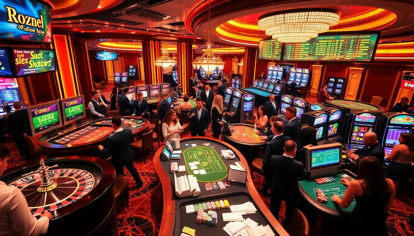 Excited gamblers enjoying thrilling games at THABET, the premier online casino.