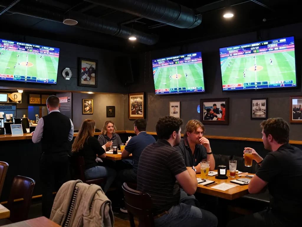 Patrons experience the thrill of betting on sports at ok365's vibrant live sports bar