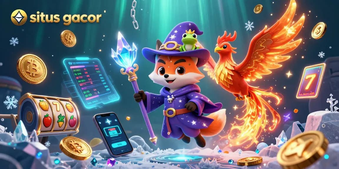 Boost your winnings at situs gacor with enchanting wizard and phoenix in a vibrant slot scene.