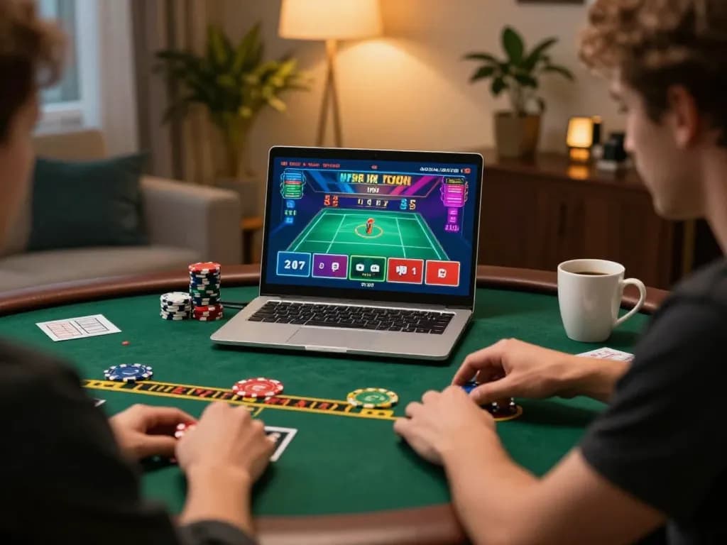 Engaging with live dealer games at https://saobet.deal/, showcasing a player’s immersive online gambling experience.