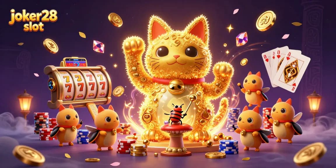 Menangkan joker28 slot dengan grafik menakjubkan dari simbol kasino yang hidup.
