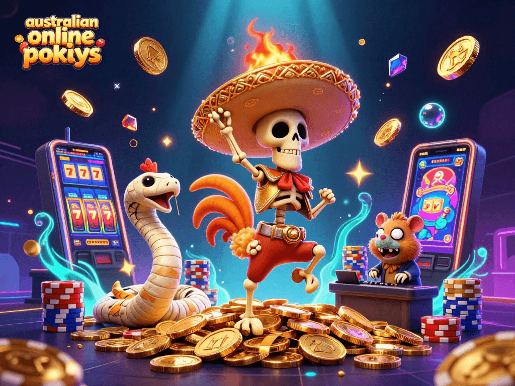Experience the thrill of australian online pokies with vibrant 3D characters and exciting gaming elements.