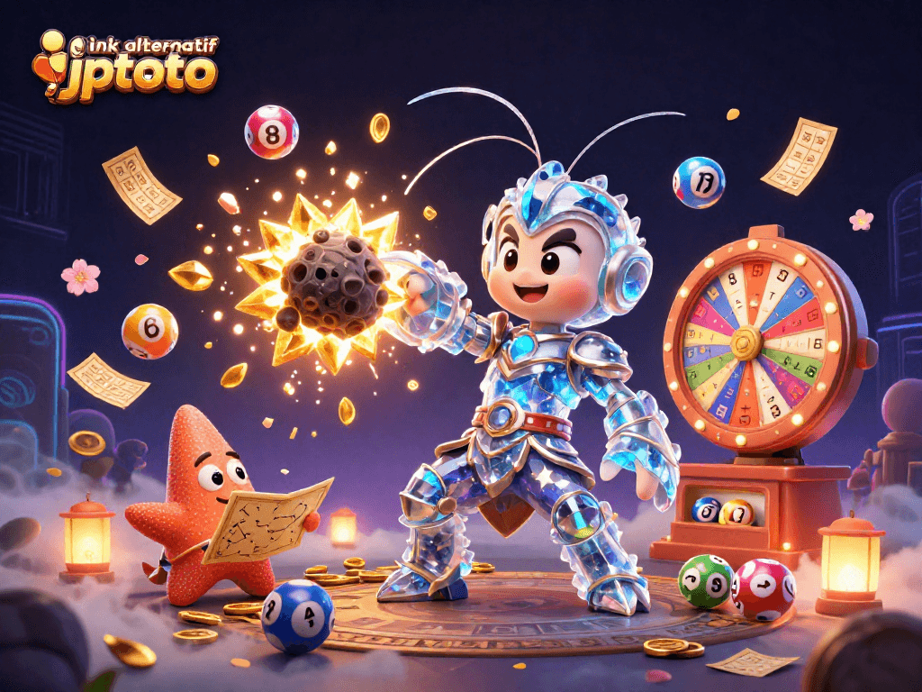 Experience thrilling gameplay with link alternatif jptoto, showcasing a galactic samurai in an action-filled casino environment.