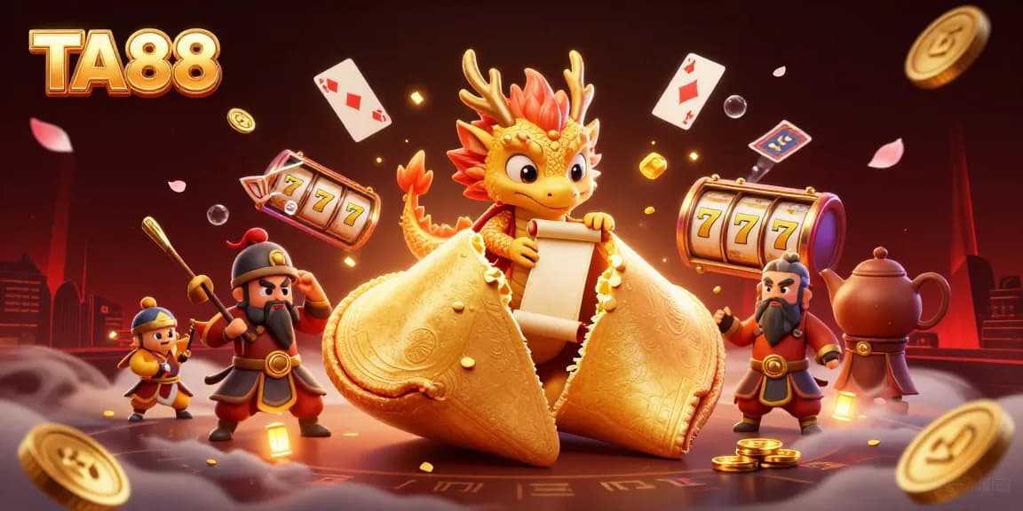 Engage with TA88 gaming as the golden fortune cookie reveals winning strategies and playful casino elements.