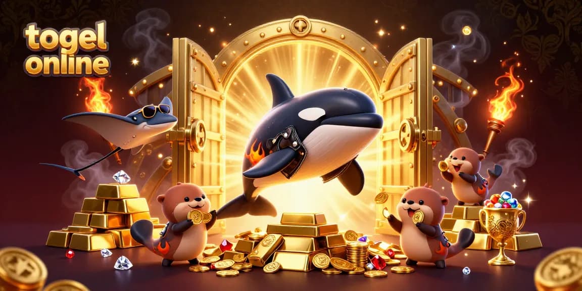 Experience the thrill of togel online with this vibrant scene featuring sea creatures and treasures.