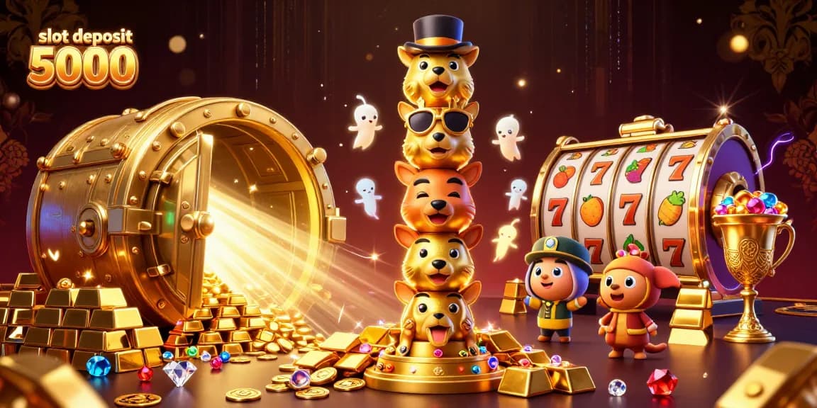 Experience high win potential with slot deposit 5000 visuals featuring vibrant jackpots and casino excitement.
