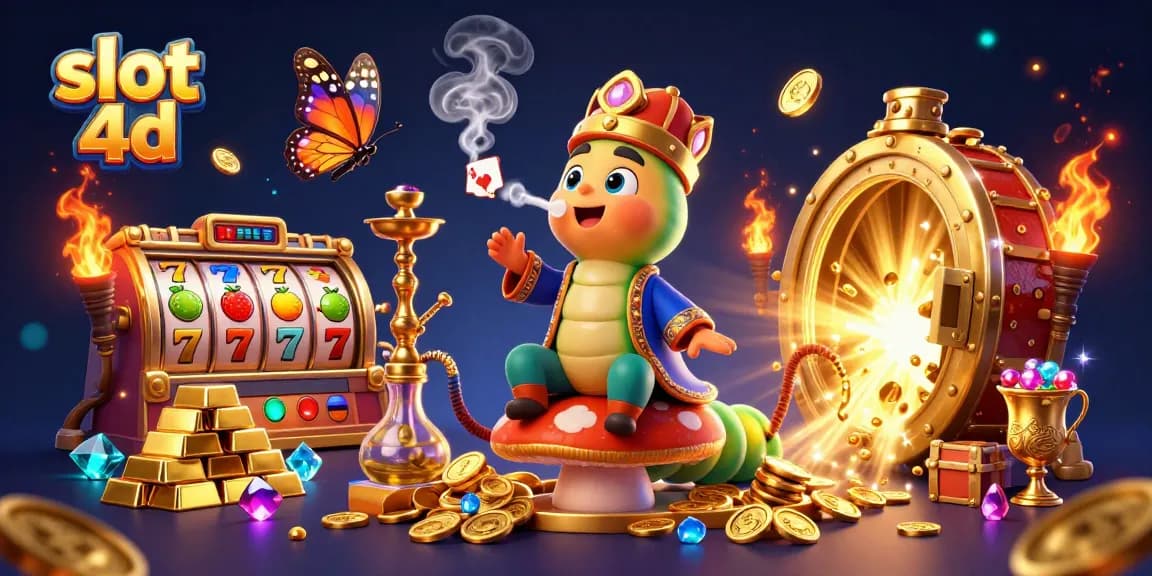 Spin and win with slot 4d as the colorful caterpillar master reigns in a vibrant casino backdrop.