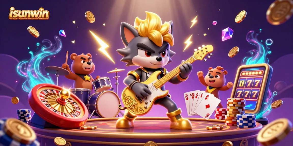 Experience thrilling gameplay with isunwin in a vibrant 3D casino scene showcasing excitement and energy.