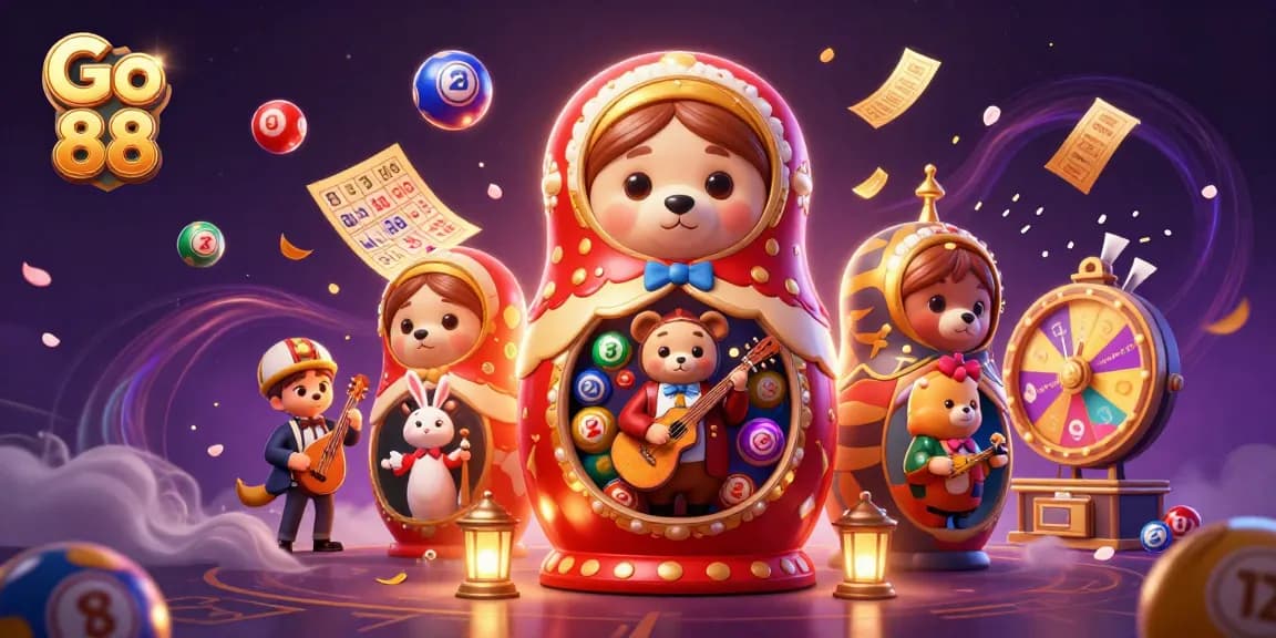 Experience thrilling gaming with Go 88's vibrant 3D casino adventure featuring dynamic characters.