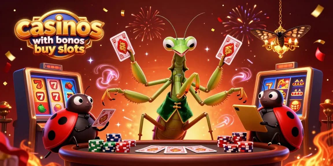 Experience thrilling gameplay at casinos with bonus buy slots featuring vibrant characters and dynamic celebrations.
