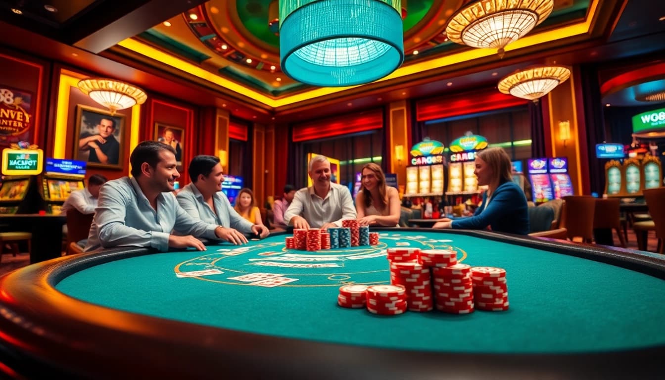 Join the excitement of สมัคร w88 at a vibrant casino gaming table.
