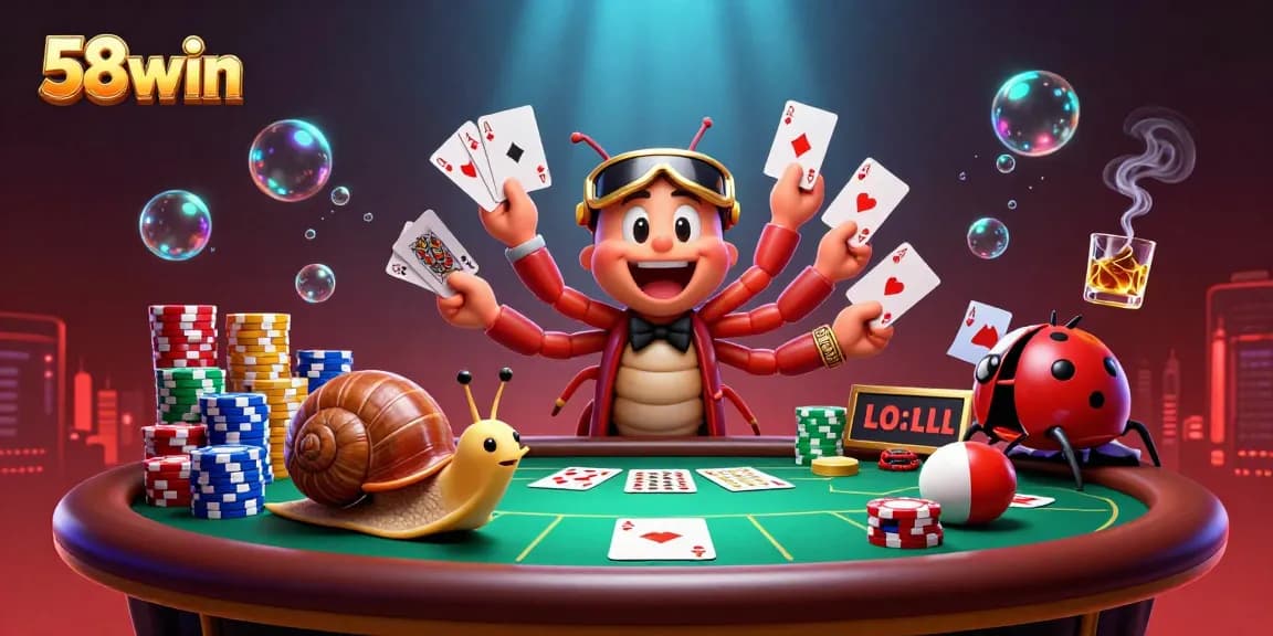 Engage in thrilling card action at 58win with a vibrant dealer scene full of excitement.