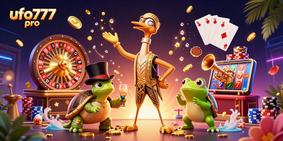 Spin with ufo777 pro and win big at the vibrant casino themed illustration