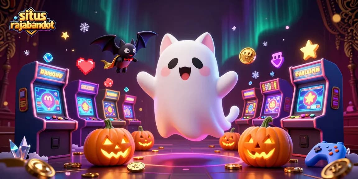 Engage with situs rajabandot in a vibrant 3D casino filled with gaming excitement and mystical characters.