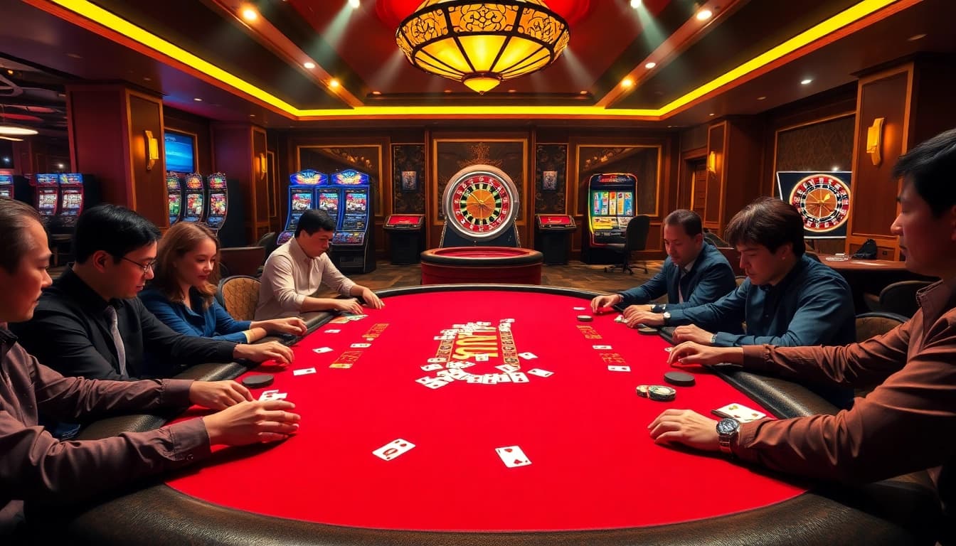 Experience the thrill of gambling at nhà cái Man88 with luxurious casino visuals.