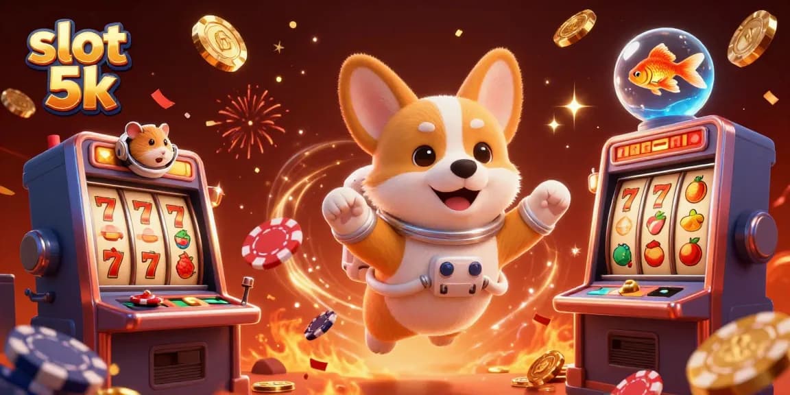 Permainan slot 5k dengan corgi astronot dan elemen kasino menggiurkan lainnya.