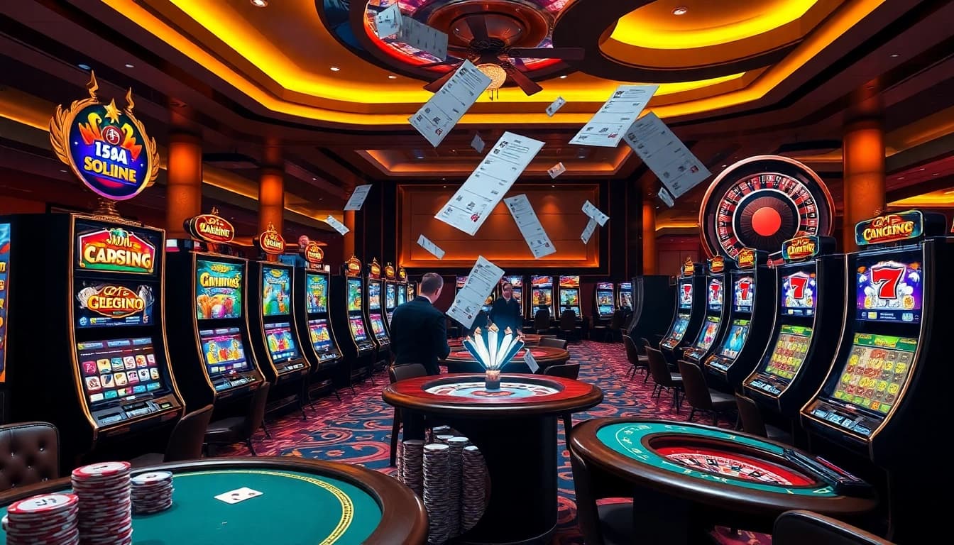 Players enjoying the exciting slot online apiraja88 gaming experience with vibrant casino visuals.