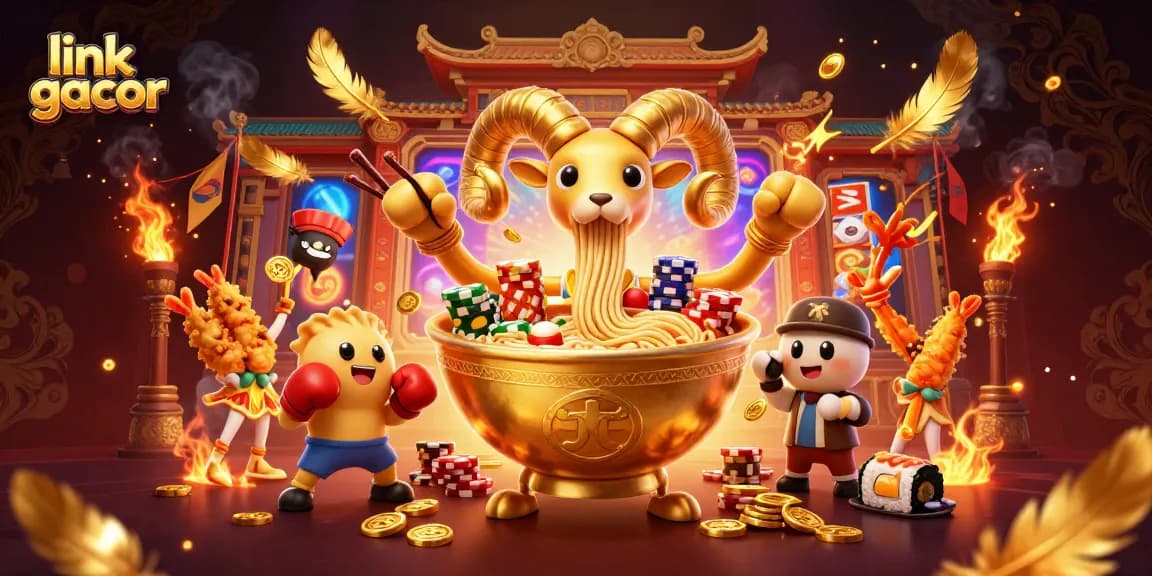 Spin and win with link gacor at the vibrant online slots game featuring energetic characters.