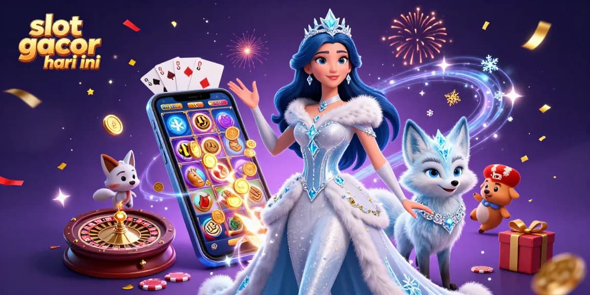 Rasakan slot gacor hari ini dengan ilustrasi 3D yang menarik menunjukkan elemen permainan yang memenangkan.