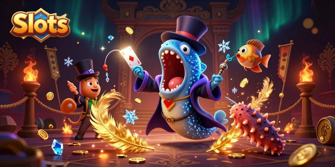 Engage with exciting Slots games in a vibrant 3D scene featuring a magical underwater casino.