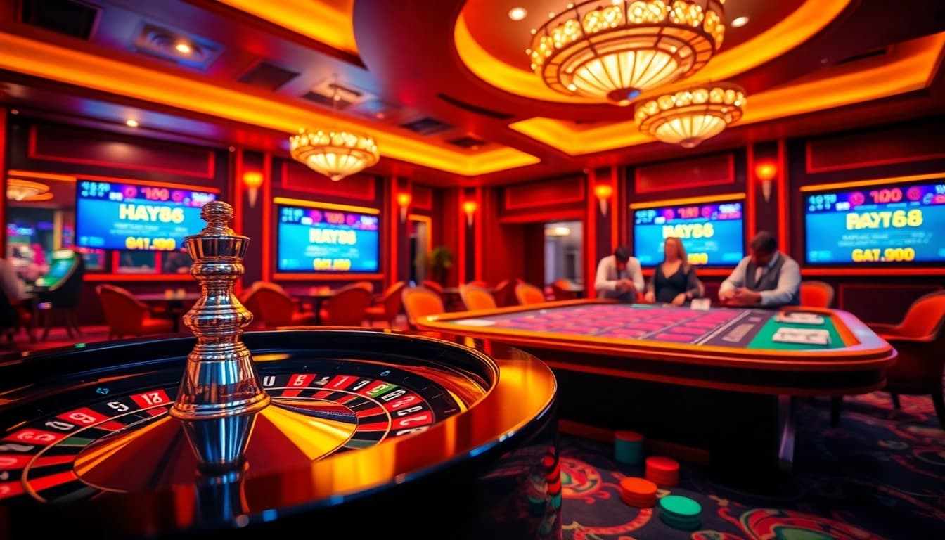 Experience thrilling casino excitement at hay88 with poker and roulette in action.