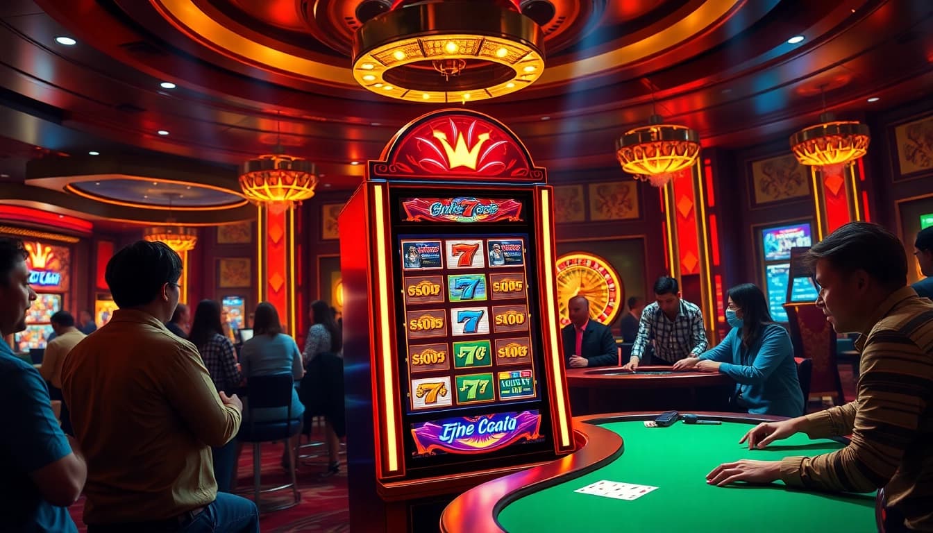 Experience the excitement of gambling at QQMacan's modern slot machine featuring vibrant action.