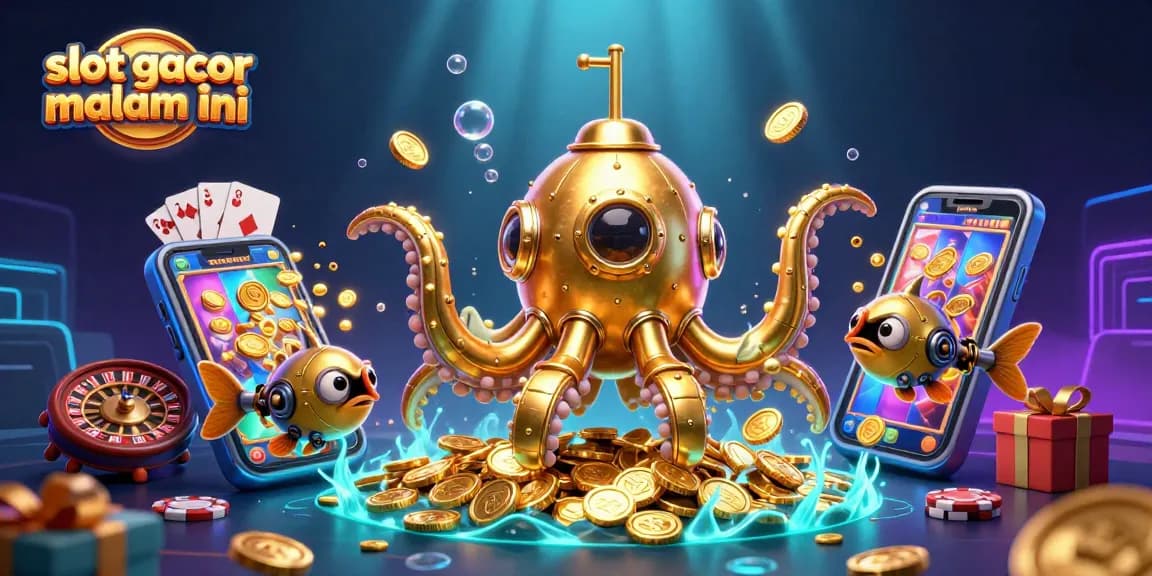 Menemukan slot gacor malam ini dengan berbagai permainan menarik melalui ilustrasi 3D yang penuh warna.