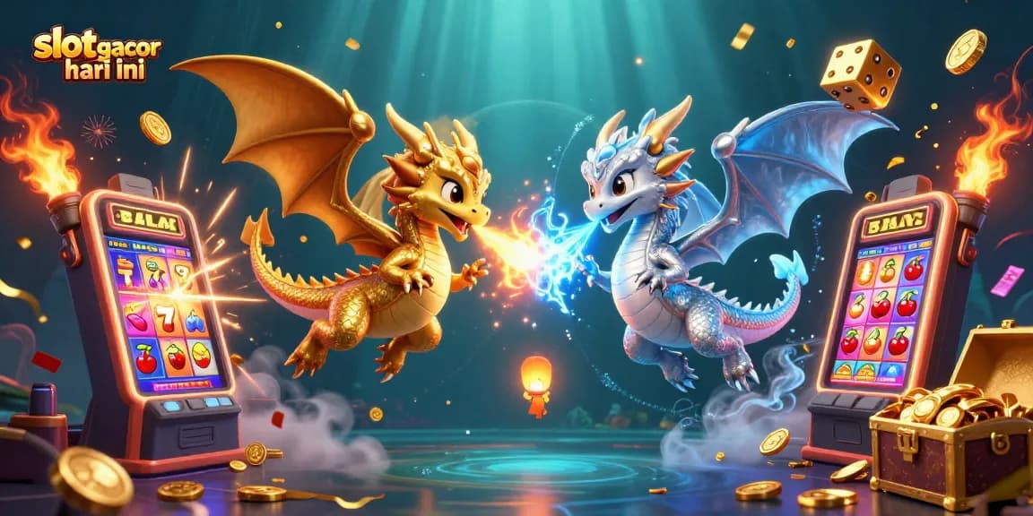 Nikmati peluang memutar slot gacor hari ini dengan gambar naga 3D dan mesin slot penuh koin!