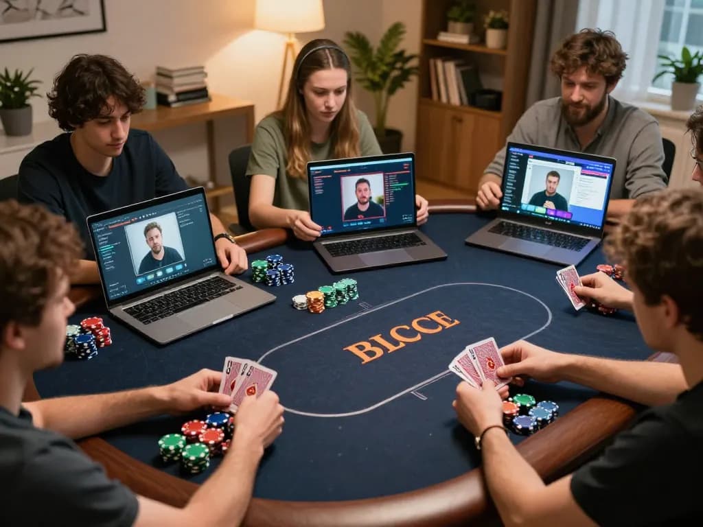 Pemain poker online yang terlibat menikmati Ulat123 dalam suasana rumah yang hangat dengan permainan yang penuh warna