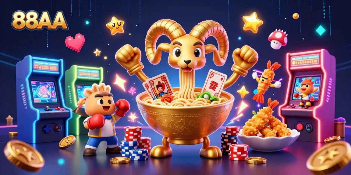 Experience excitement at 88AA with vibrant characters and dynamic casino elements in a rich scene.