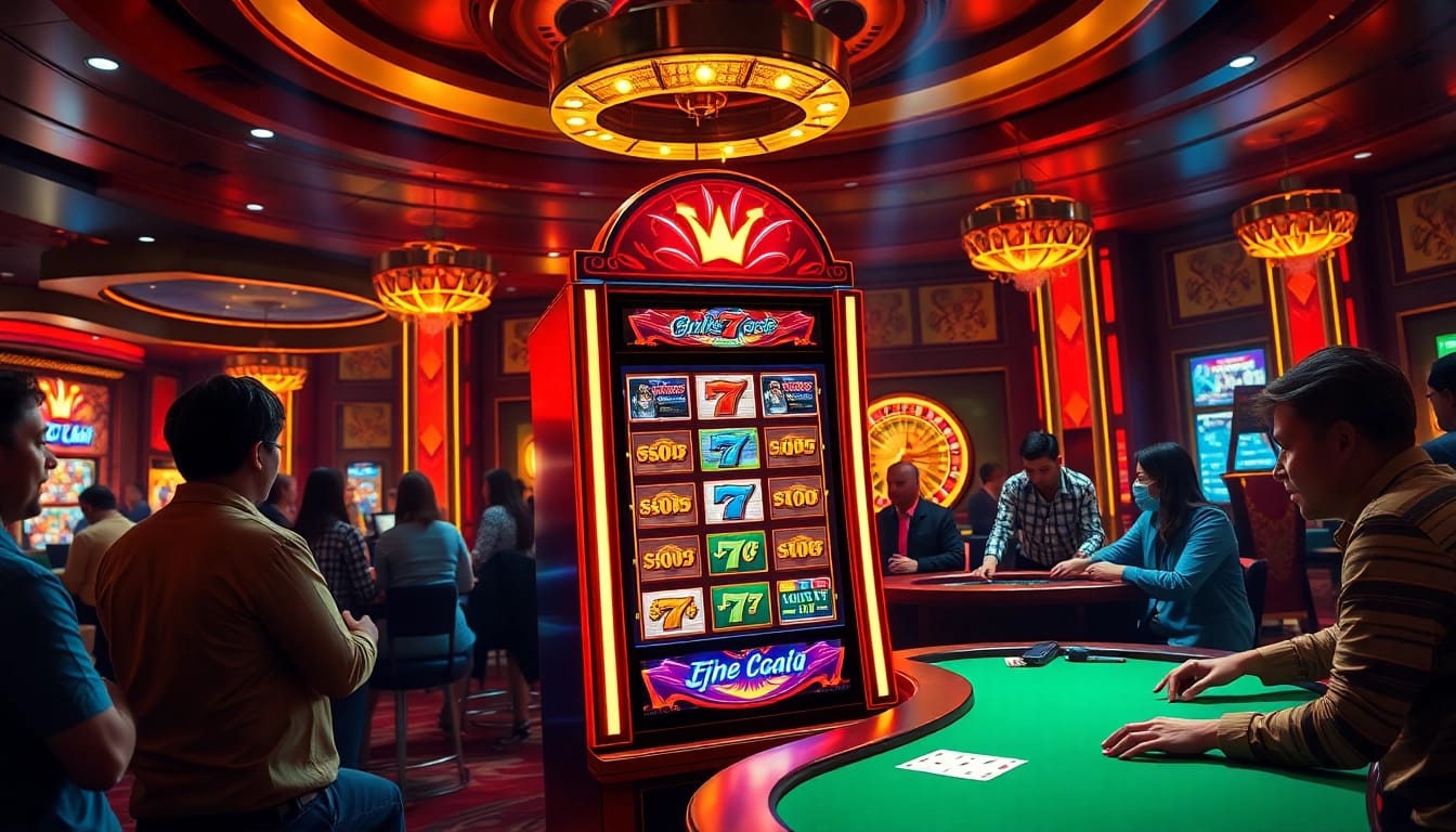 Experience the excitement of gambling at QQMacan's modern slot machine featuring vibrant action.