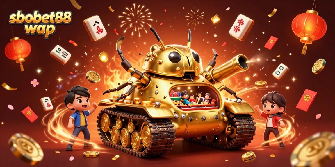 Experience engaging gameplay with sbobet88 wap in this colorful, action-packed casino scene.