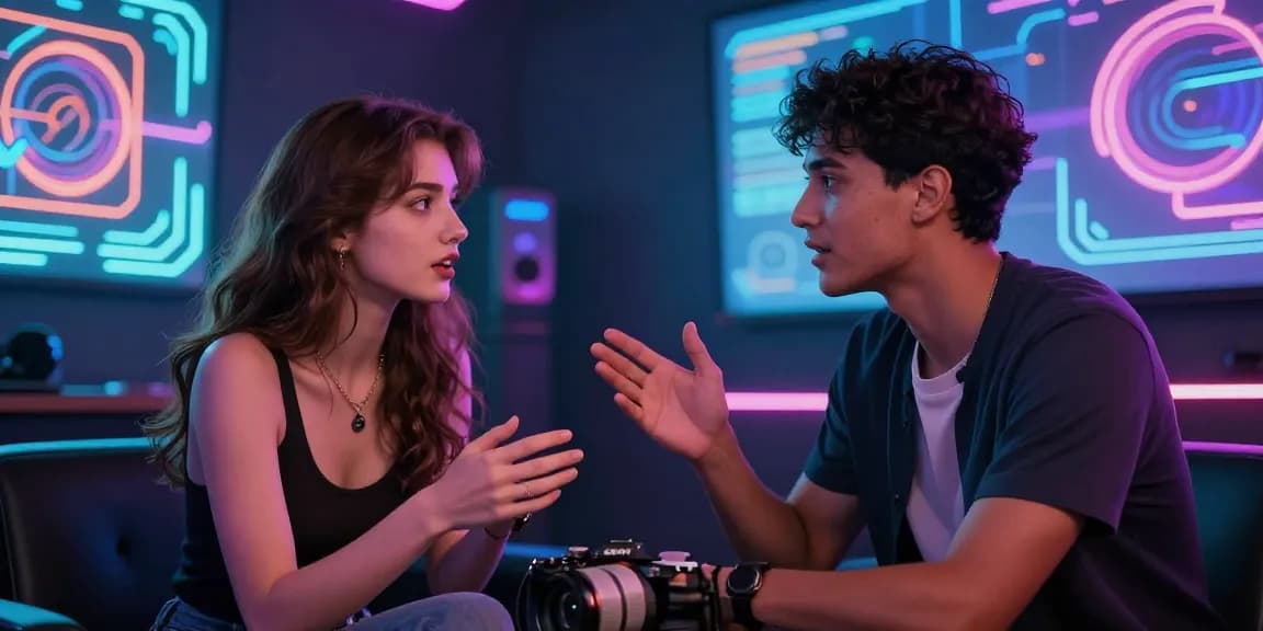 Interactive AI avatar engaging users in a vibrant NSFW AI experience.