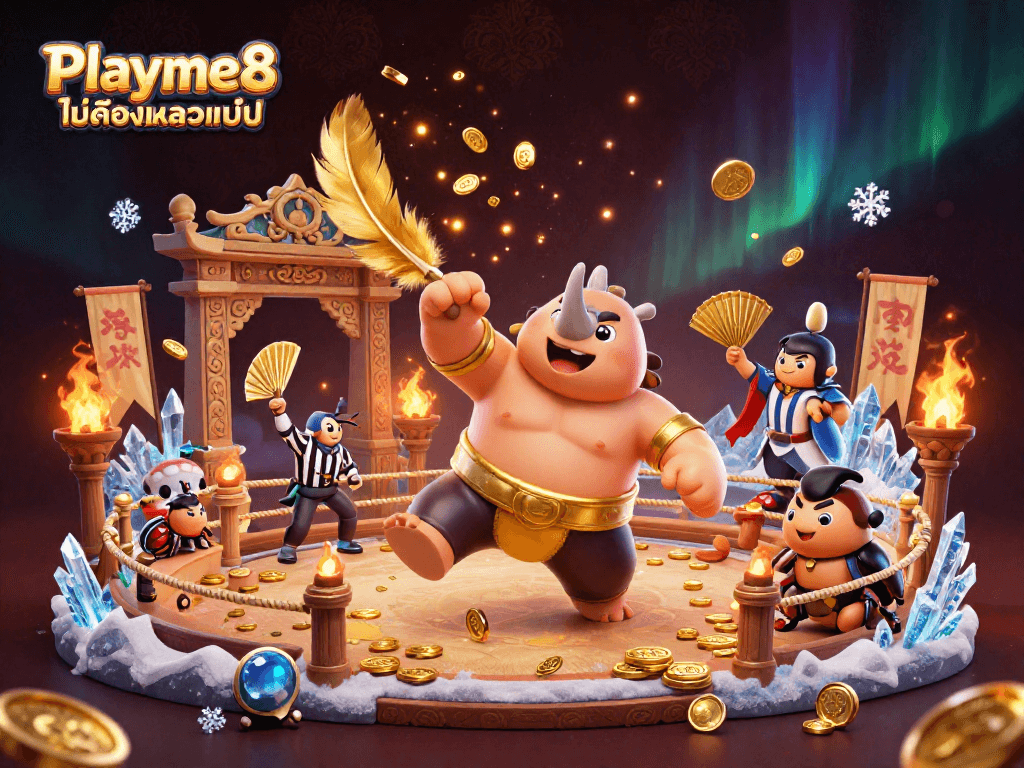 เล่นเกมที่ Playme8 ไม่ต้องโหลดแอป ในการต่อสู้ซูโม่ที่เต็มไปด้วยความตื่นเต้น