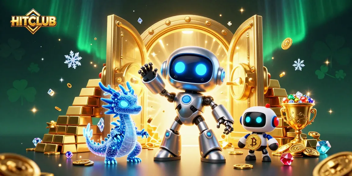 Engage with HITCLUB as the cyberpunk robot and AI dragon explore a treasure-filled casino