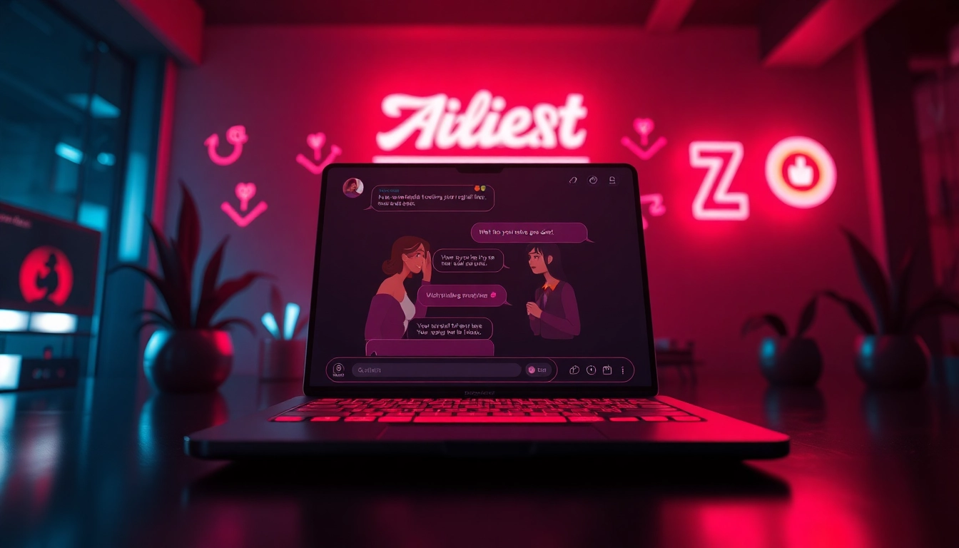 Captivating visual of a digital interface highlighting engaging porn AI chat interactions.