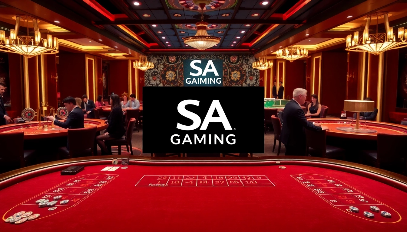 Experience high-stakes gaming with SA Gaming's luxurious live casino ambiance.