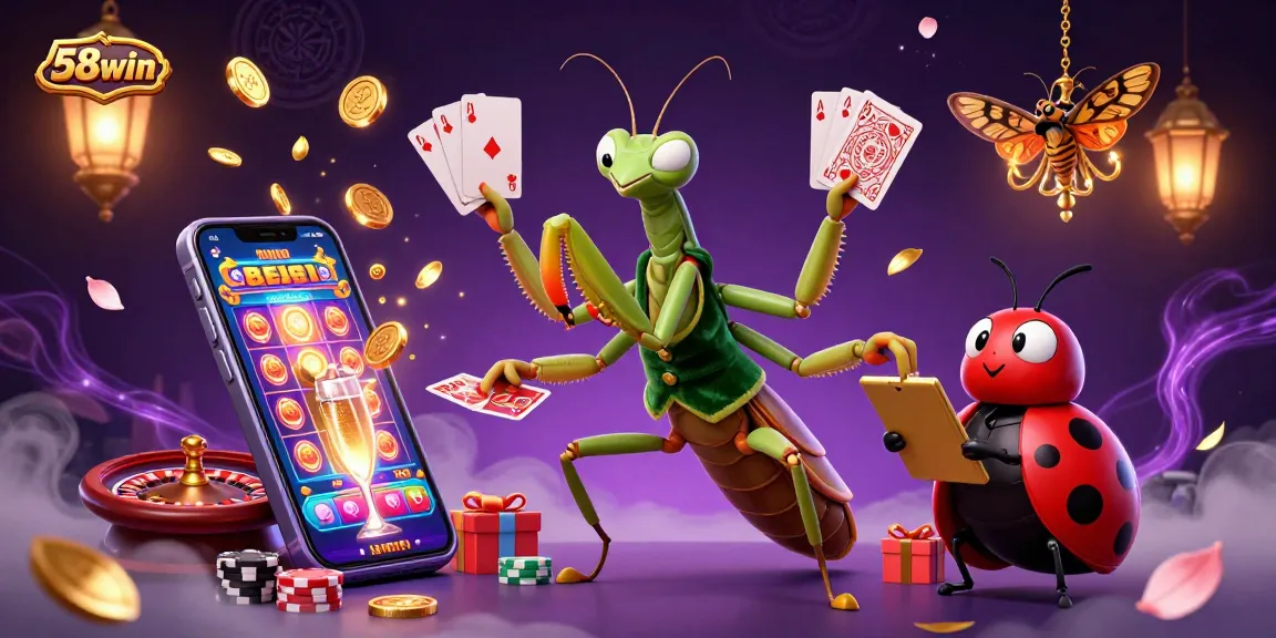 Experience the thrill of winning at 58win with immersive gaming visuals and vibrant casino elements.
