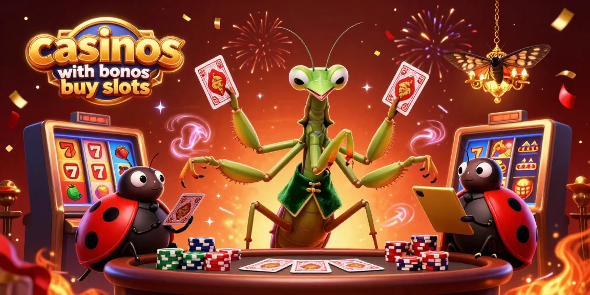 Experience thrilling gameplay at casinos with bonus buy slots featuring vibrant characters and dynamic celebrations.