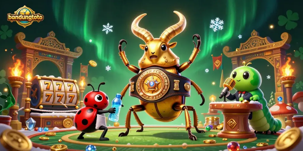 Watch the bandungtoto champions battle for jackpots in a vibrant gaming arena full of slot action.