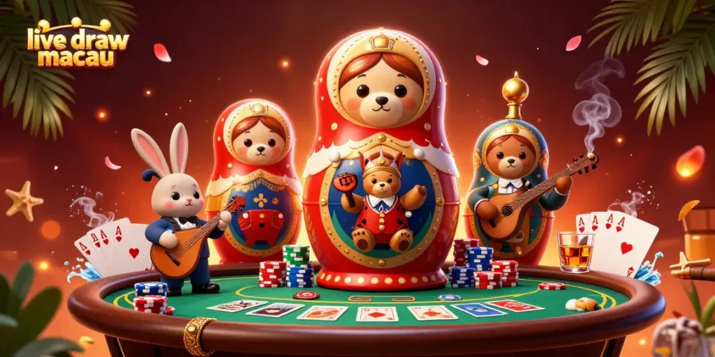 Melihat live draw macau dengan desain terbaru yang menampilkan dealer kasino unik.