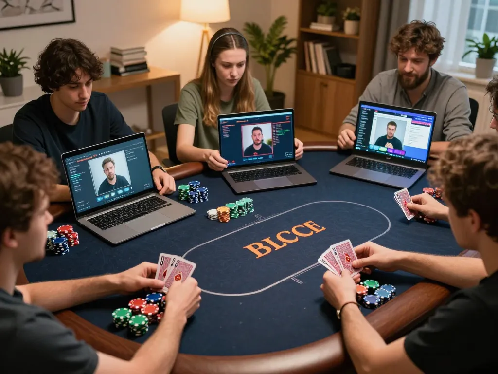 Pemain poker online yang terlibat menikmati Ulat123 dalam suasana rumah yang hangat dengan permainan yang penuh warna