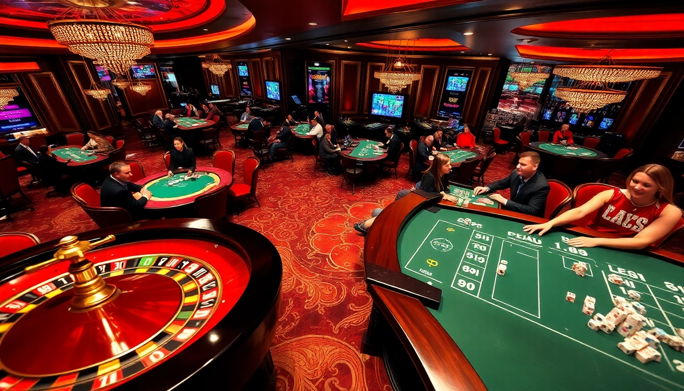 Partner Visa agent in Australia guiding players at a luxurious casino table.