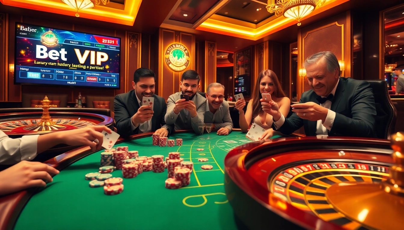 Trải nghiệm sự phấn khích của Bet VIP với poker cược cao và hình ảnh casino sang trọng.