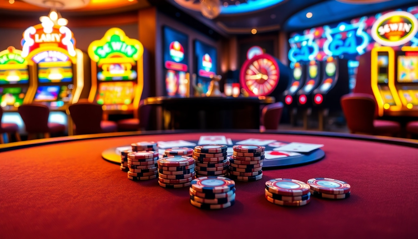 Experience the thrill of gambling at 58win with vibrant slot machines and poker tables.