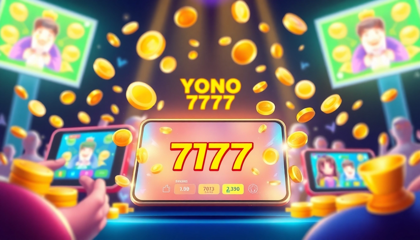 Exciting Yono 777 mobile game interface with vibrant animations showcasing winning moments.