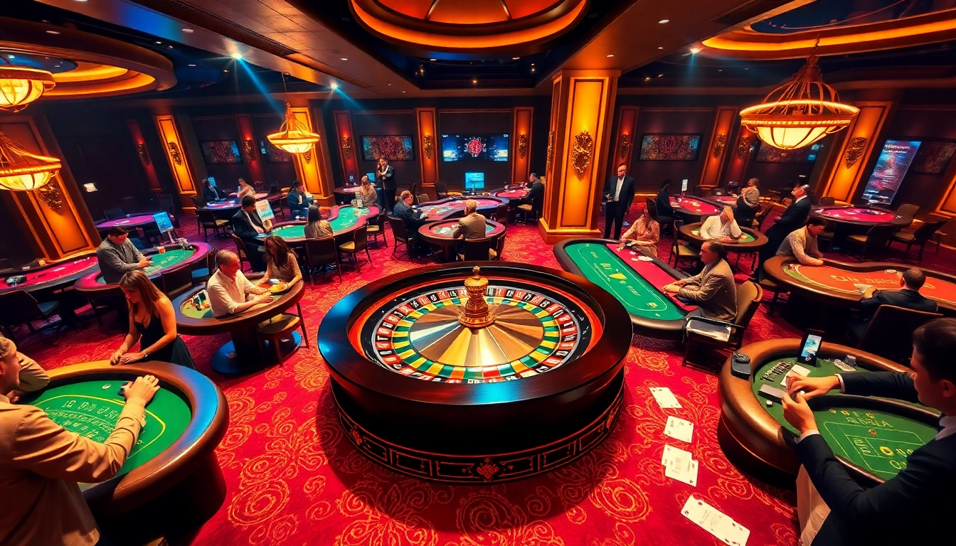 Players engaging in high-stakes gaming at https://nh8833.com/, highlighting excitement at casino tables.