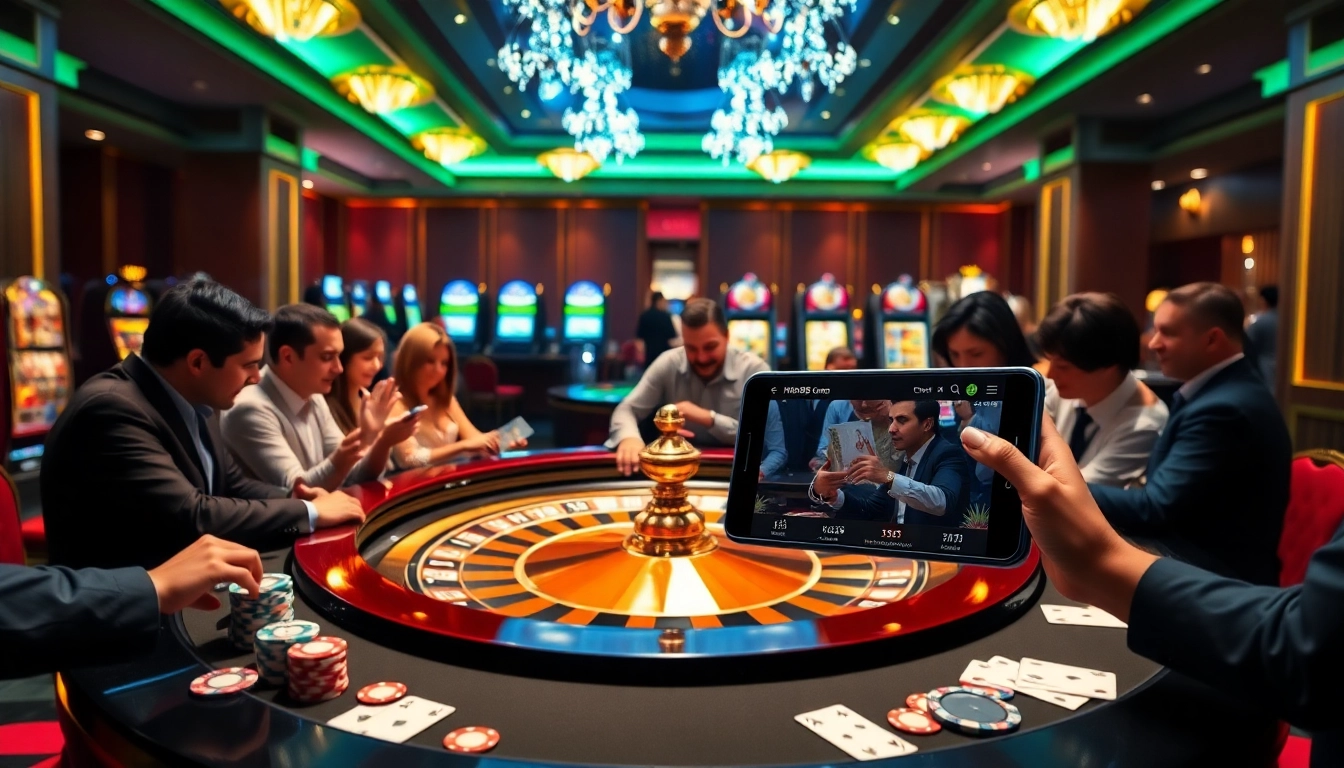 Players enjoying roulette at a casino inspired by https://nh88vn.com/, showcasing excitement and luxury.
