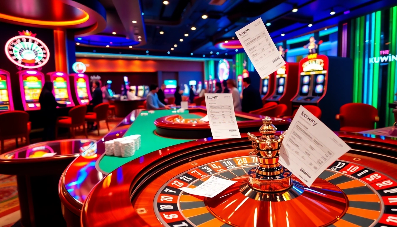 Engaged players at a vibrant online casino table representing https://kuwinblog.com/ with exciting betting action.