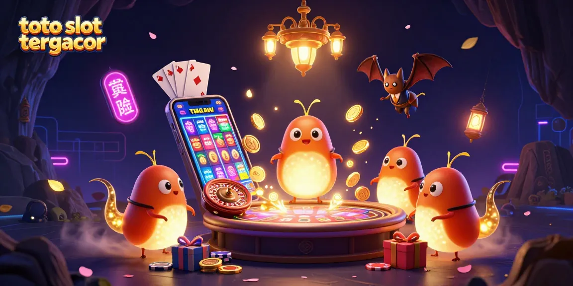 Join the action with toto slot tergacor, illuminating a cave casino filled with vibrant games and characters.